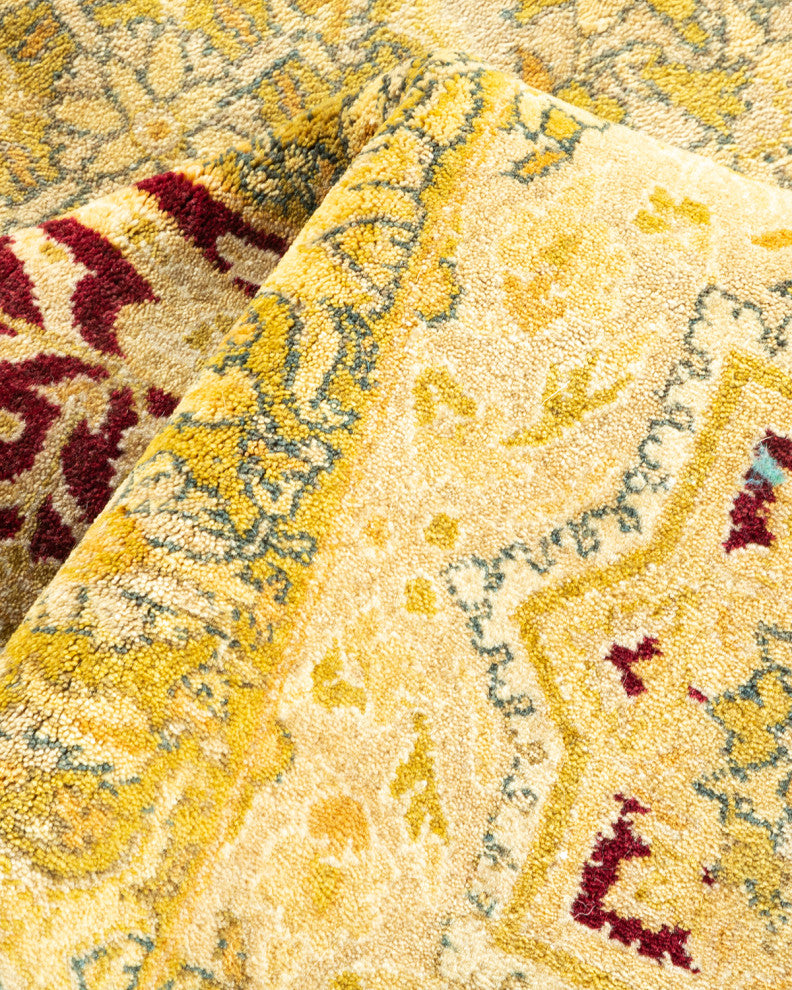 Mogul, One-of-a-Kind Hand-Knotted Area Rug Yellow, 6'1"x9'5"
