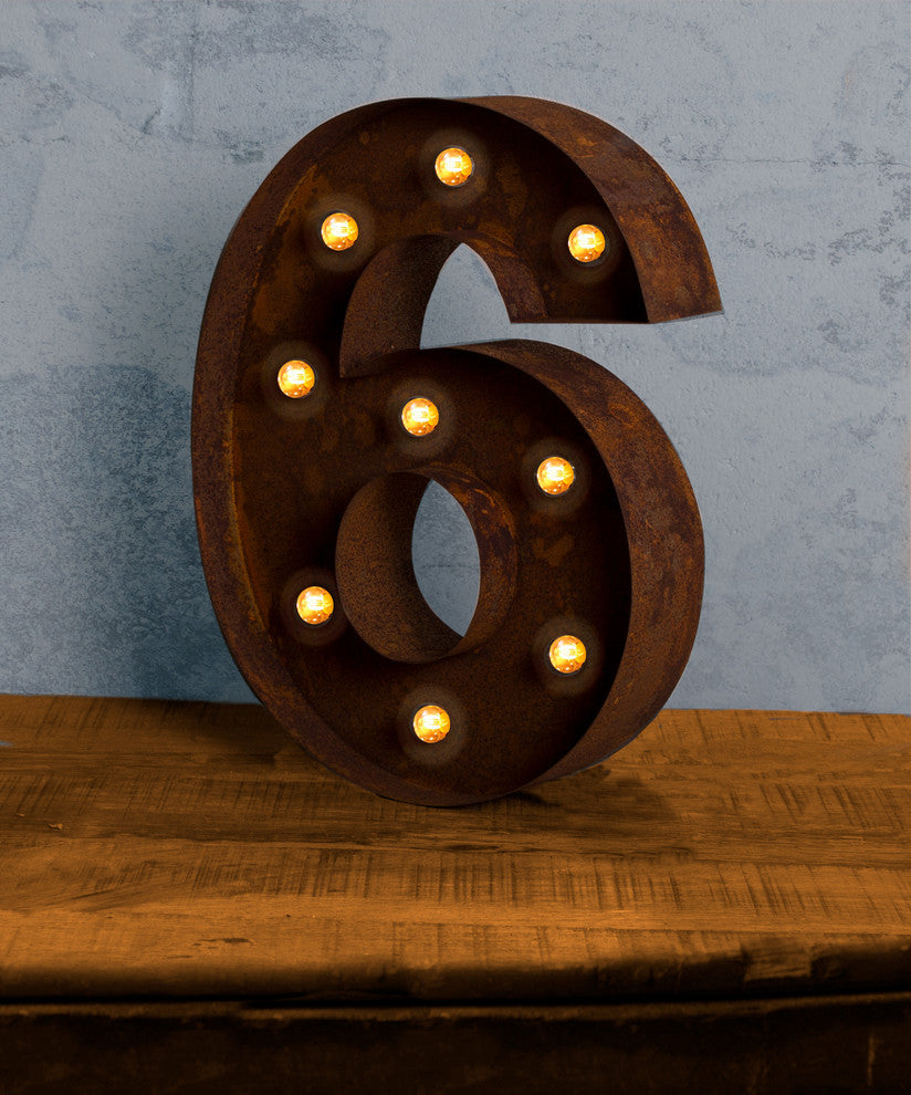 Vintage Retro Lights and Signs Number "6"