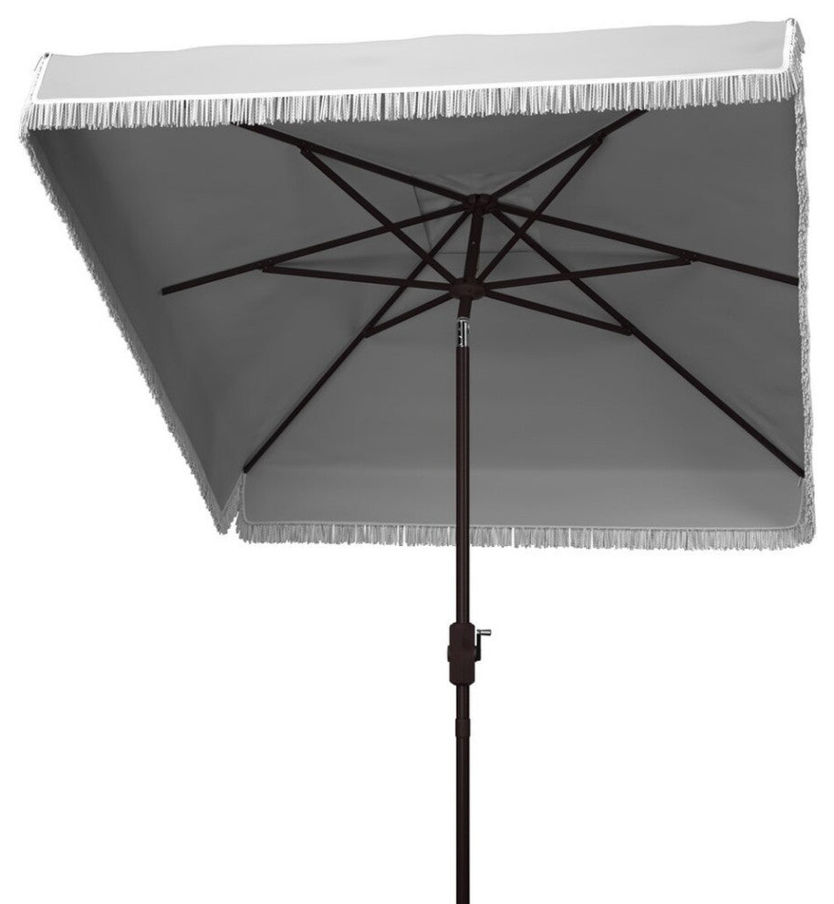 Safavieh Milan 7.5'Square Umbrella, Grey