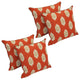18" Corded Throw Pillows With Inserts, Red, Set of 4