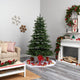 7' Montreal Spruce Faux Xmas Tree W/ 650 White Lights & 1575 Bendable Branches