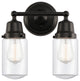 Innovations 623-2W-BK-G312 2-Light Bath Vanity Light, Matte Black