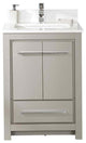 Mila Collection 24" Bathroom Vanity With Sink, Mirror, Countertop, Ash Gray
