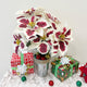5 Stems Artificial Poinsettia Christmas Bush
