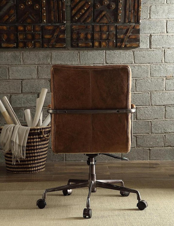 Antonio Leather Executive Office Chair, Vintage Brown