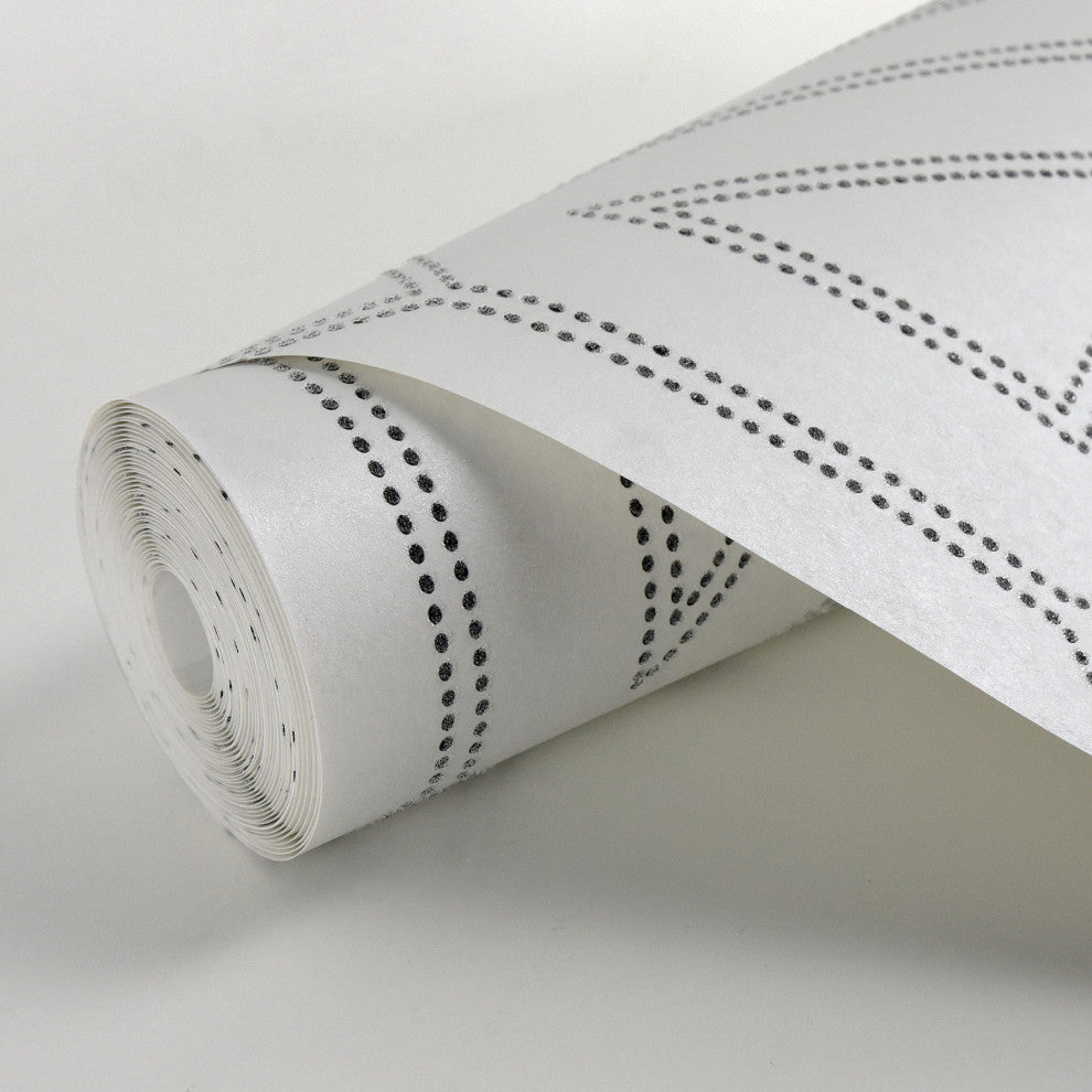 Voltaire Off-White Geometric Wallpaper Bolt