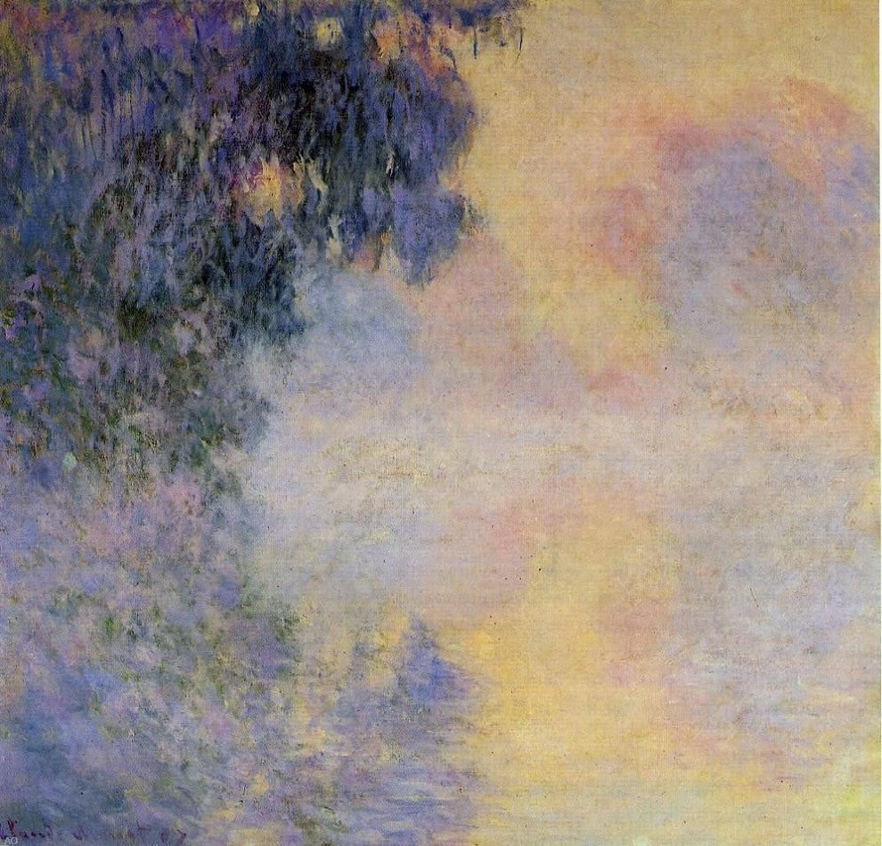 Claude Oscar Monet Arm of the Seine near Giverny in the Fog Canvas Print