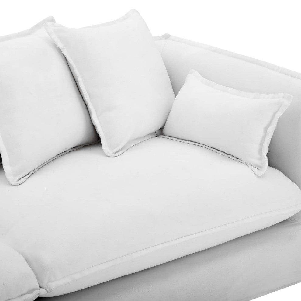 Avalon Slipcover Fabric Sofa, White