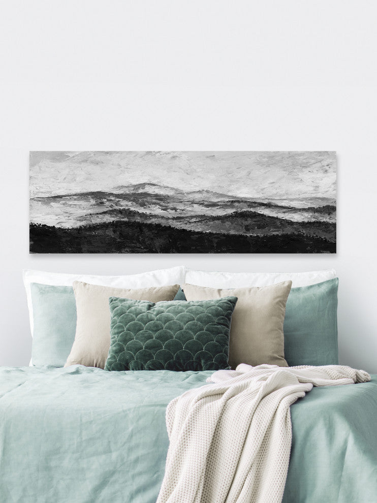 "Warped Horizon" Painting Print on Wrapped Canvas, 45x15