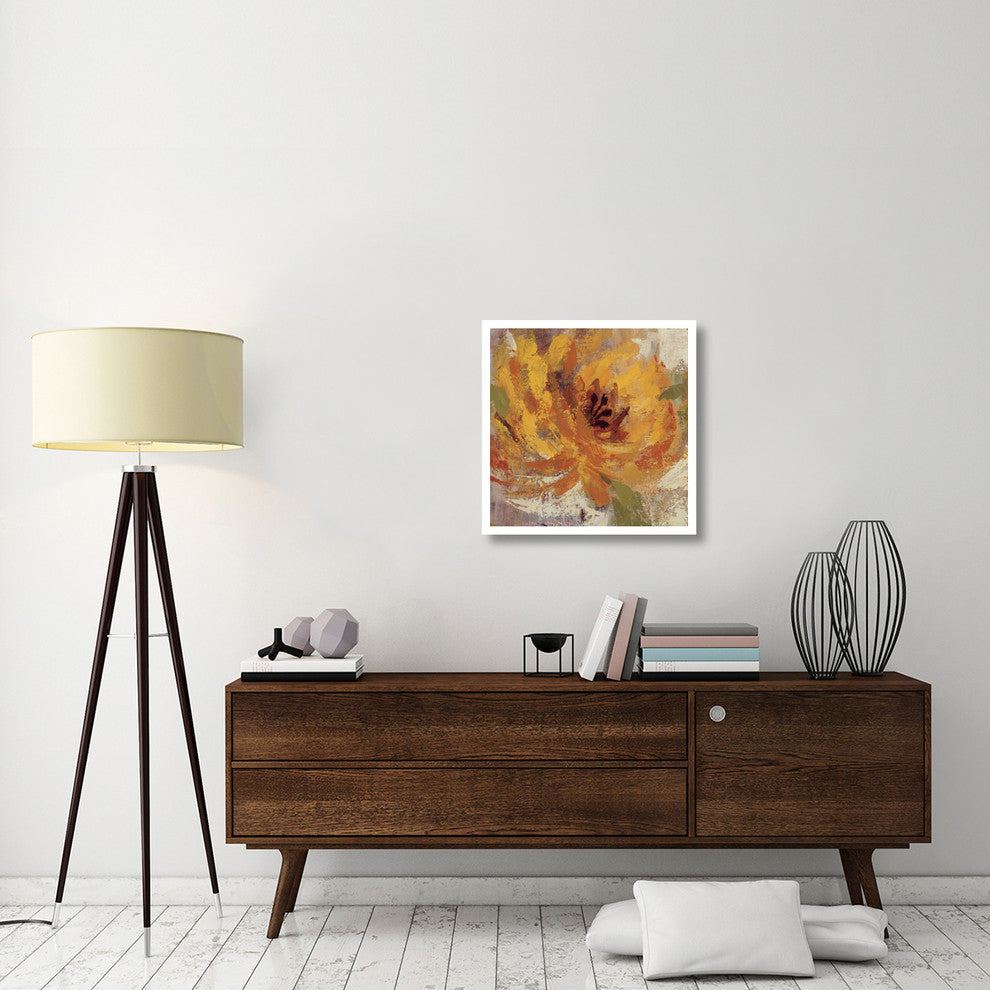 "Fiery Dahlias I - Crop" Digital Paper Print by Silvia Vassileva, 26"x26"