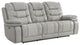 Cody Sofa With Dual-Power Recline and Power Headrest, Light Gray