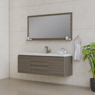 Paterno 60" Single Wall Mounted Bathroom Vanity With Sink, Gray