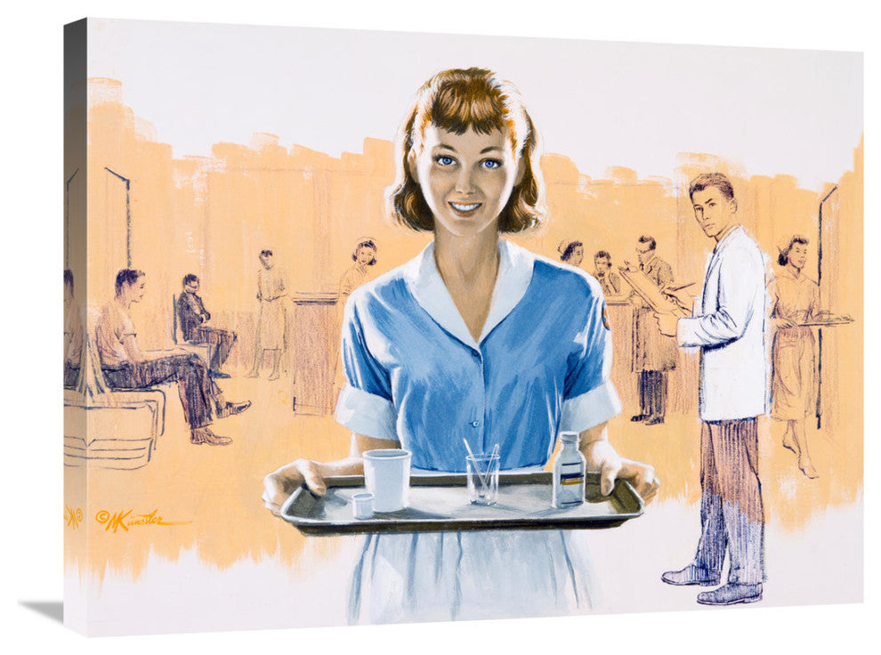 "Susan, Hospital Aide" Stretched Canvas Giclee by Mort Kunstler, 30x23"
