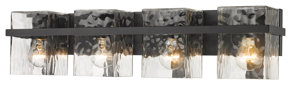 Zlite 1938-4V-MB 4-Light Vanity, Clear