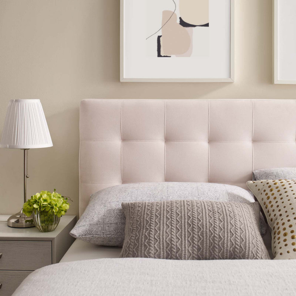 Lily King Biscuit Tufted Performance Velvet Headboard
