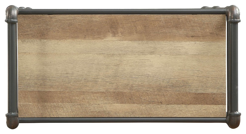 ACME Itzel Bookshelf, Sandy Gray and Oak