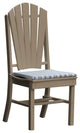 Poly Lumber Adirondack Dining Chair, Weathered Wood
