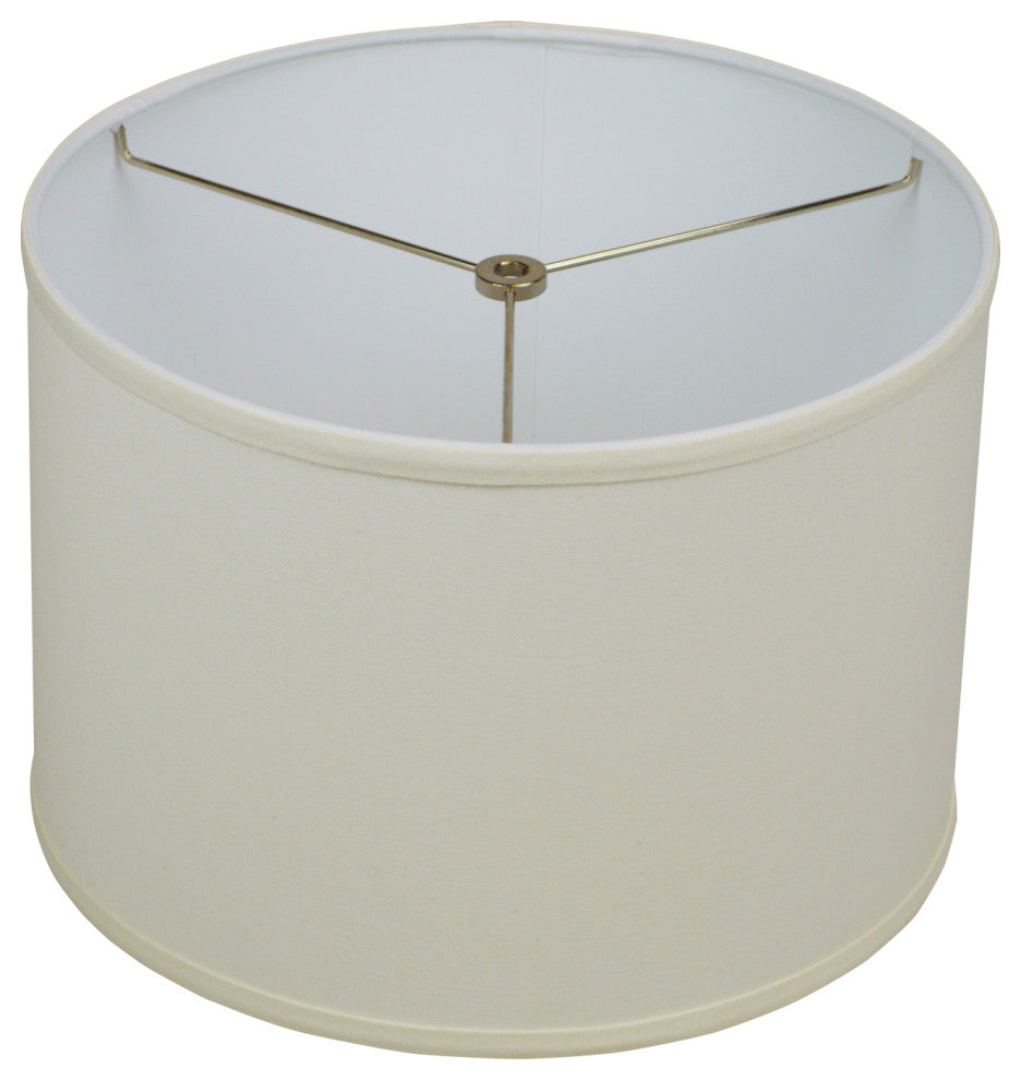 Fenchel Shades 13"x13"x9" Spider Attachment Drum Lamp Shade, Linen Cream