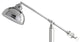 Giselle 22" Metal and Crystal Task Lamp, Chrome and Clear