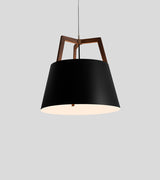 Imber 24" Pendant, Walnut, With Diffuser, Corded, 2700K LED