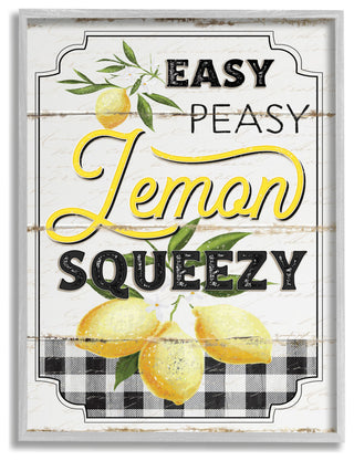 Vintage Rustic Easy Peasy Lemon Squeezy Quote, 24 x 30