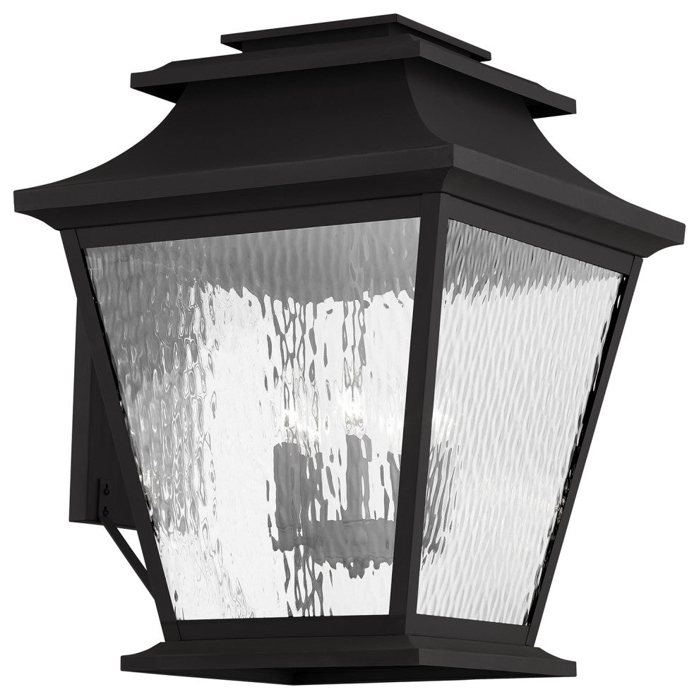 Livex Lighting Hathaway 5 Light Black Outdoor Wall Lantern