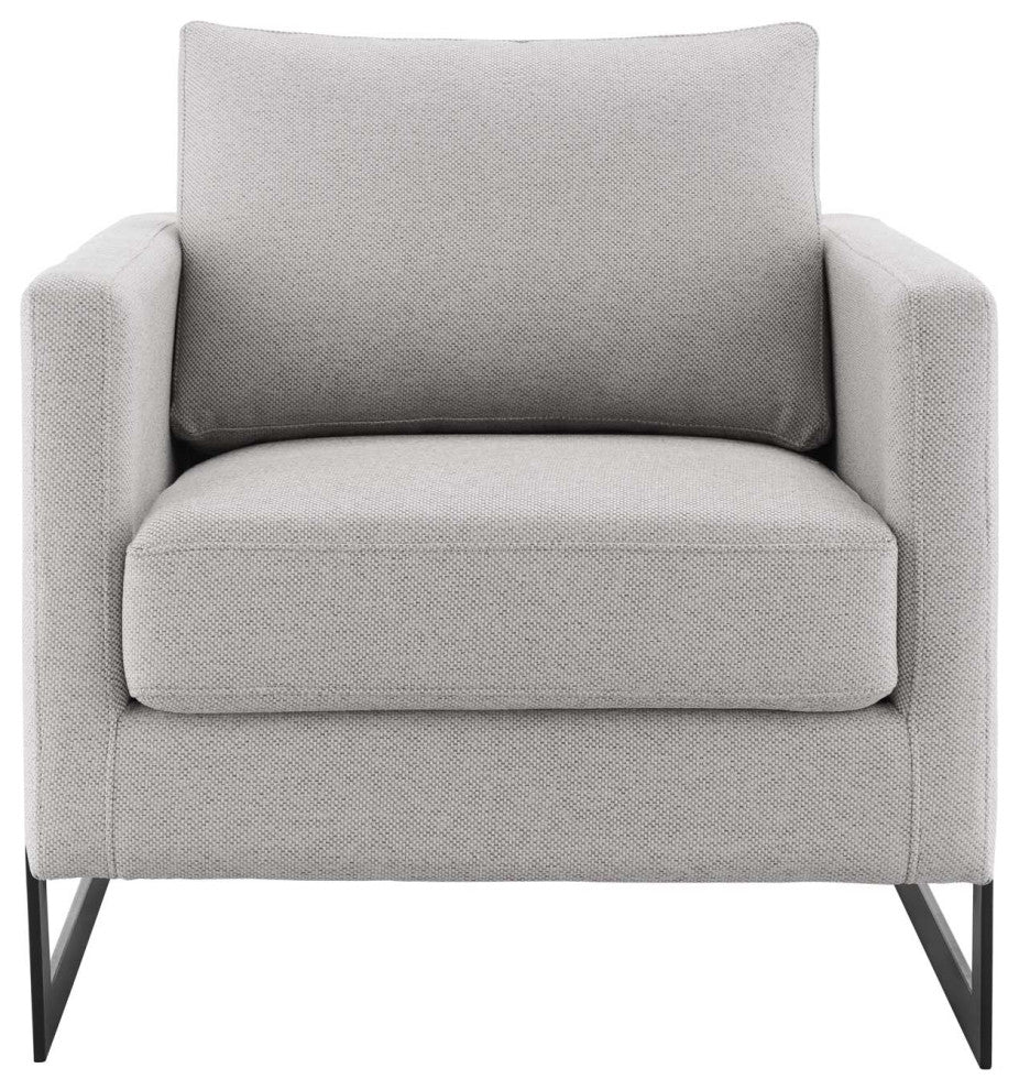 Posse Upholstered Fabric Accent Chair - Black Camel