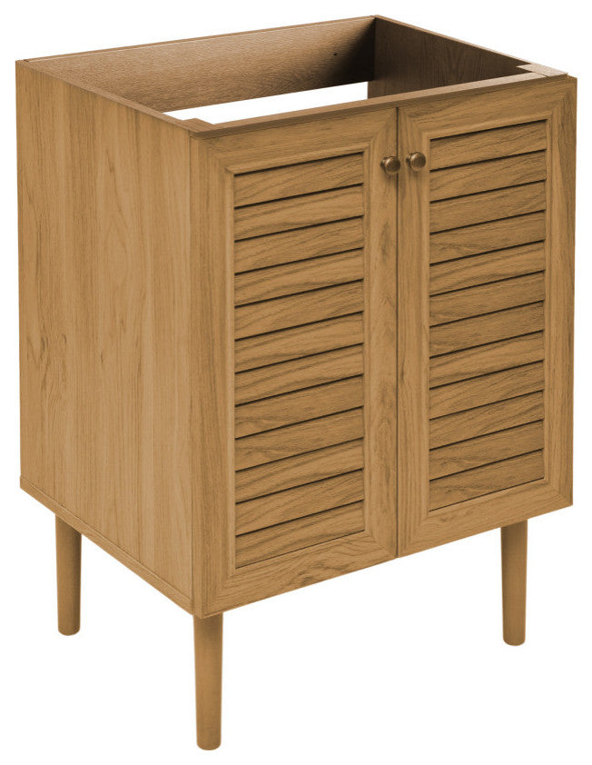 Bron 24" Bathroom Vanity, Oak- Cabinet Only