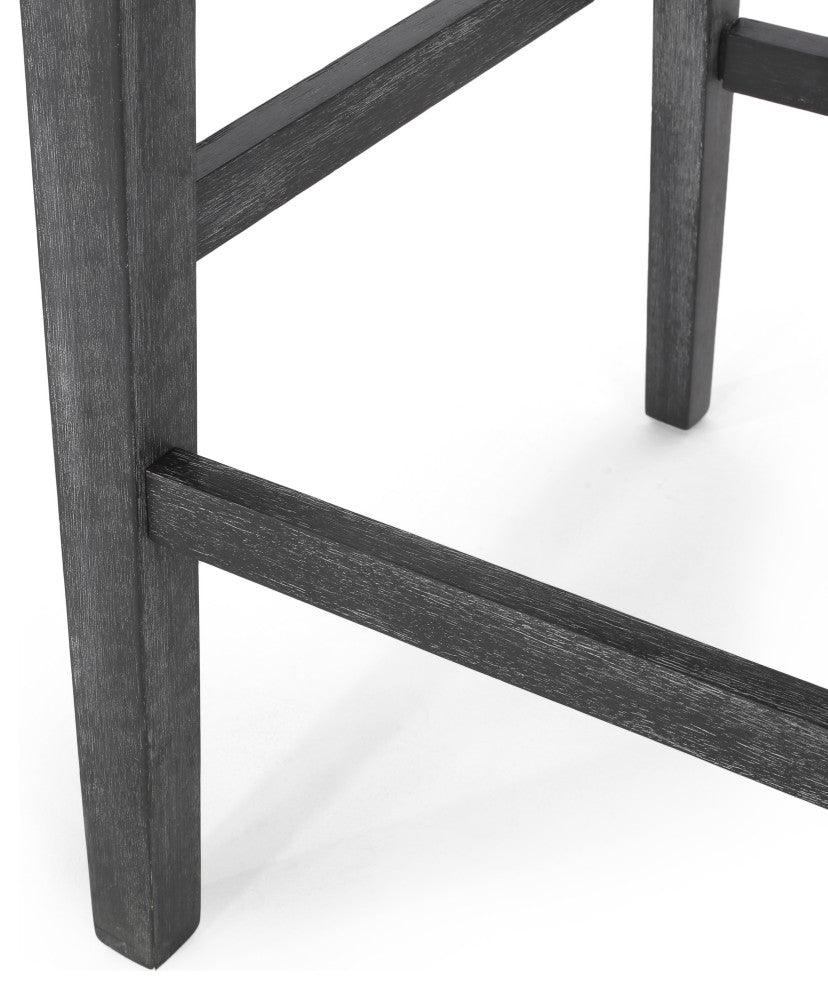 Chaparral Contemporary Fabric Upholstered Wood 30.5" Barstools, Set of 2, Charcoal/Gray