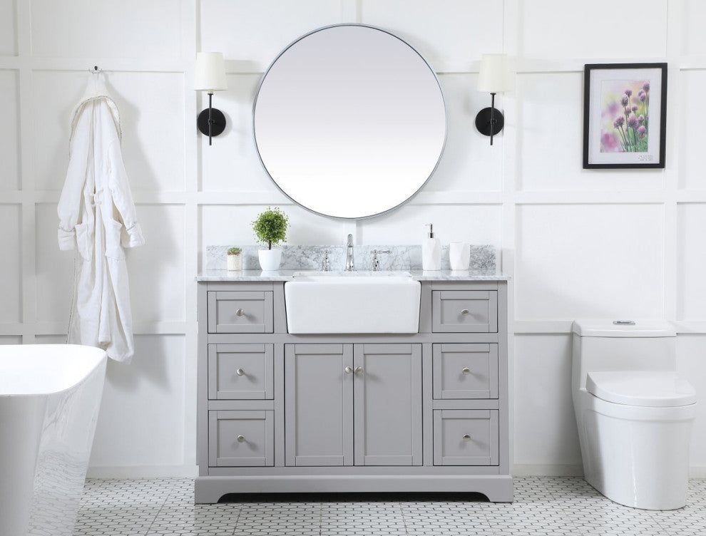 Home Living 22" Farmhouse Grey-Light Bathroom Vanity