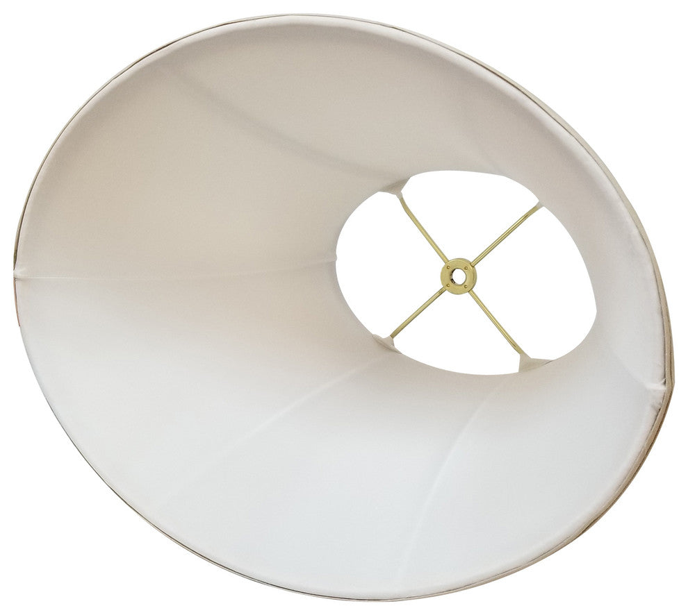Oval Basic Lampshade, Antique Gold, White, (10.5x7.5)x(18x14)x13