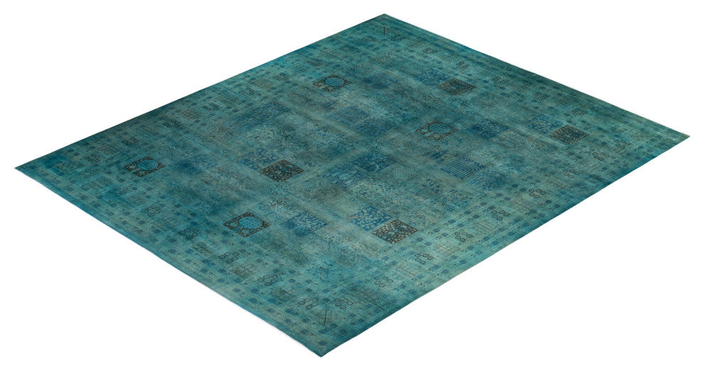 Fine Vibrance, One-of-a-Kind Handmade Area Rug Light Blue, 14'4"x12'4"