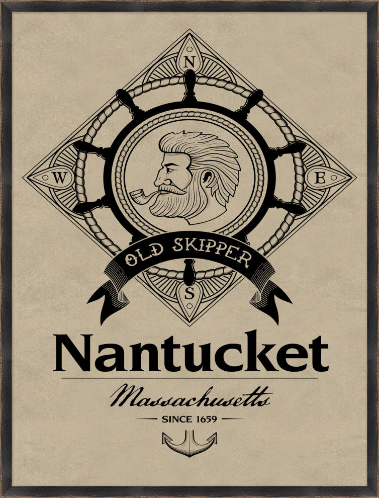 Nantucket Nautical Sign, Giclee Reproduction Artwork