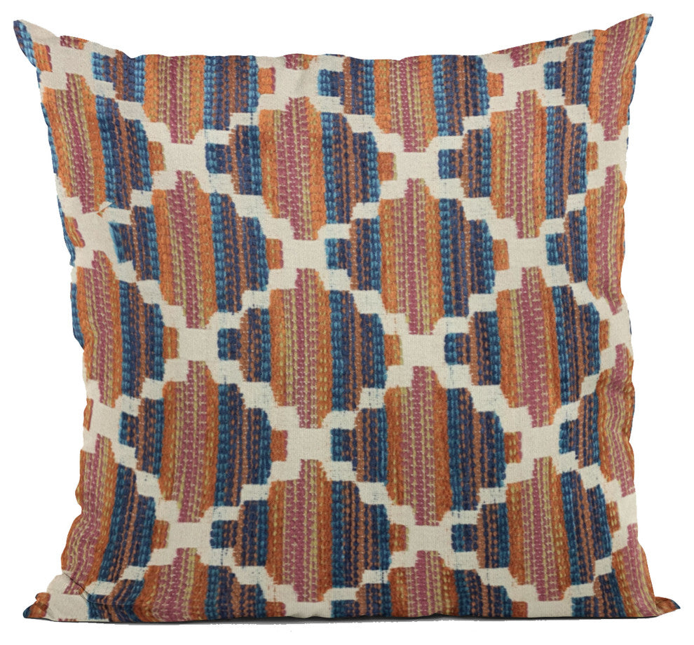 Plutus Multi-Color Lights Diamond Luxury Throw Pillow, 24"x24"