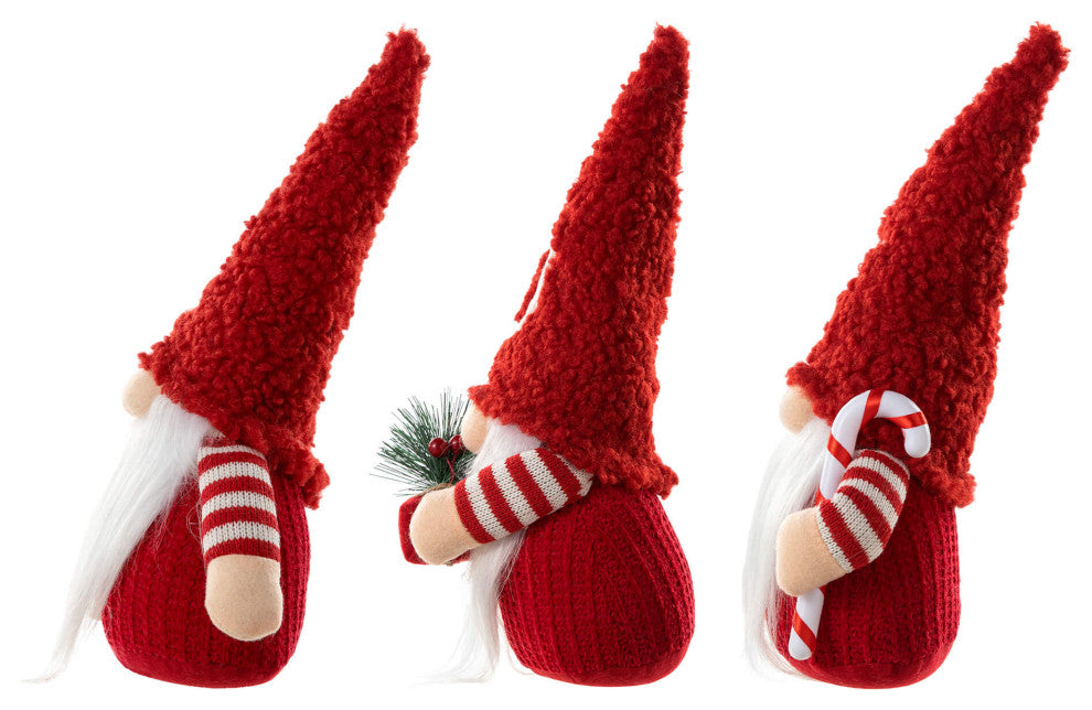 Fabric JOY Christmas Gnome Decor, 3-Piece Set