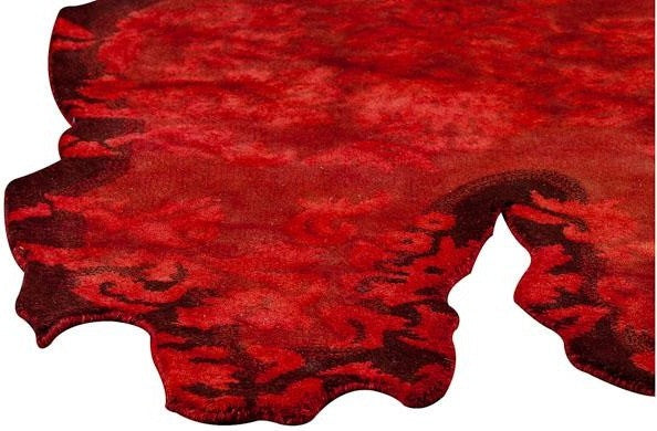 Hand Tufted Red Wool Area Rug