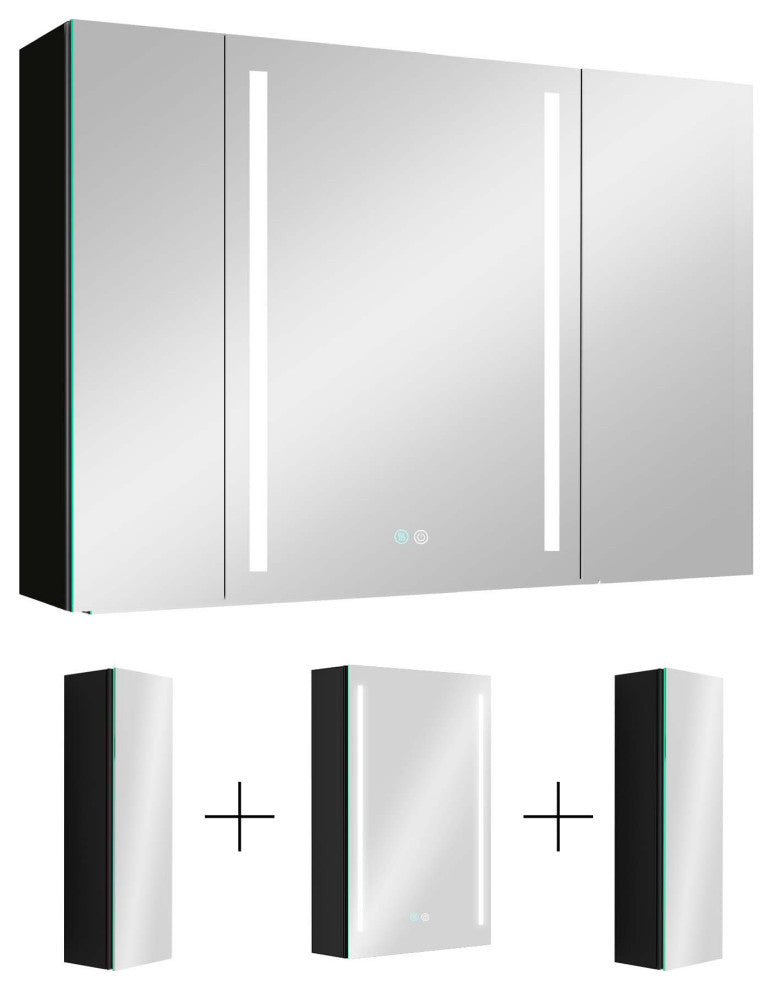 40 in.W x 30 in. H Aluminum Surface Mounted LED Medicine Cabinet with Doors