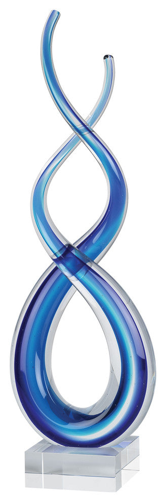Badash GW521 Touch The Blues Murano Art Glass Centerpiece on CrystalBase