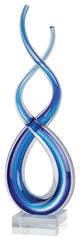 Badash GW521 Touch The Blues Murano Art Glass Centerpiece on CrystalBase