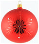 Large Red Snowflake Ball Ornament
