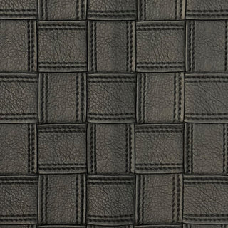 Licorice Black Artificial Leather Luxury Throw Pillow, 26"x26"