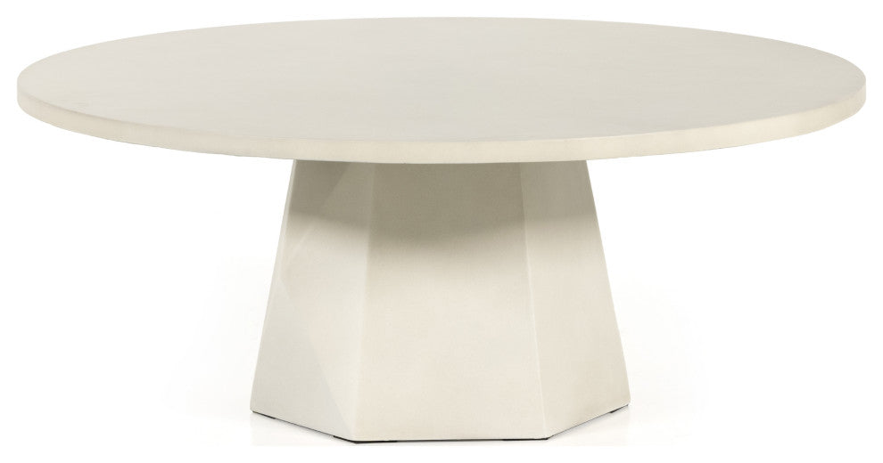 Bowman Outdoor Coffee Table-White Cncrt