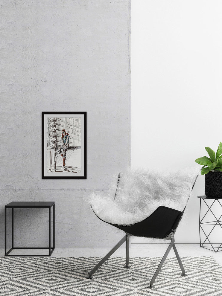 "Casual Chill" Framed Painting Print, 20"x30"