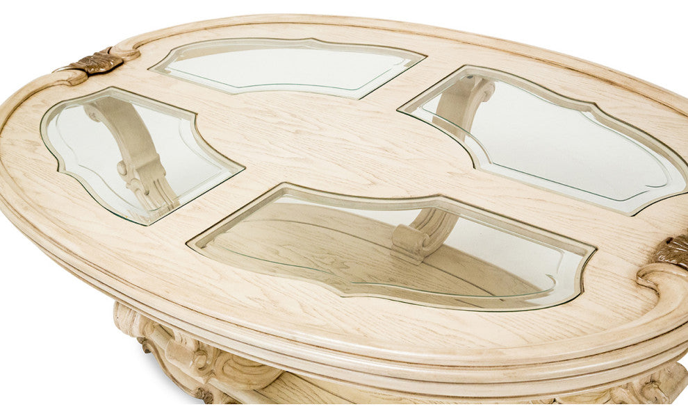 Platine de Royale Oval Cocktail Table - Champagne