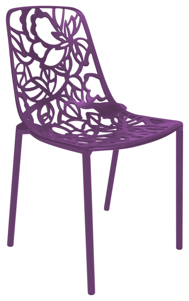 LeisureMod DC23PU Modern Devon Aluminum Chair