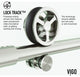 VIGO Elan Cass Aerodynamic 64" to 68" W x 76" H Frameless Sliding Shower Door, Stainless Steel, Clear Glass
