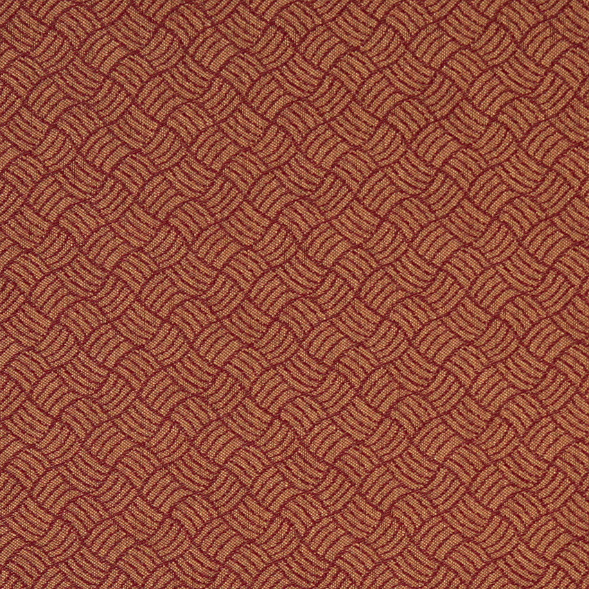 Dark Red And Gold Geometric Heavy Duty Crypton Fabric By The Yard