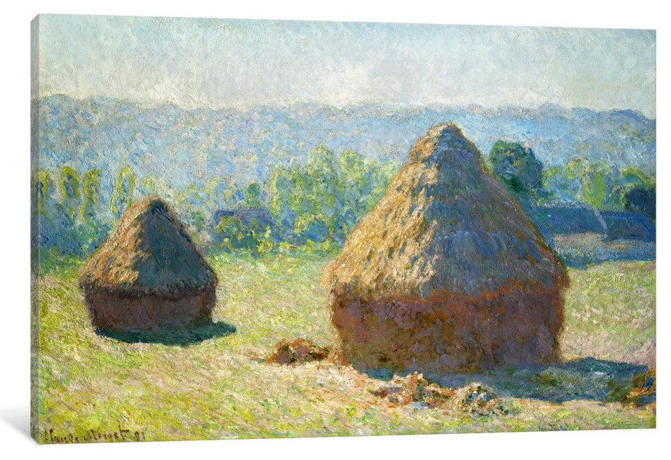 "Haystack - End of the Summer" by Claude Monet, Canvas Print, 40"x26"