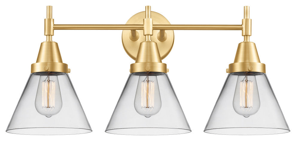 Innovations 447-3W-SG-G42-LED 3-Light Bath Vanity Light, Satin Gold