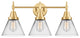 Innovations 447-3W-SG-G42-LED 3-Light Bath Vanity Light, Satin Gold